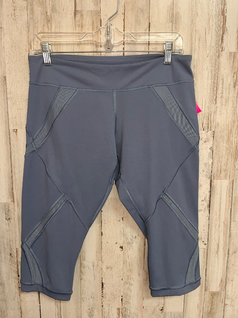 STEEL BLUE LULULEMON SZ 10 KNEE LENGTH LEGGINGS, LADIES L