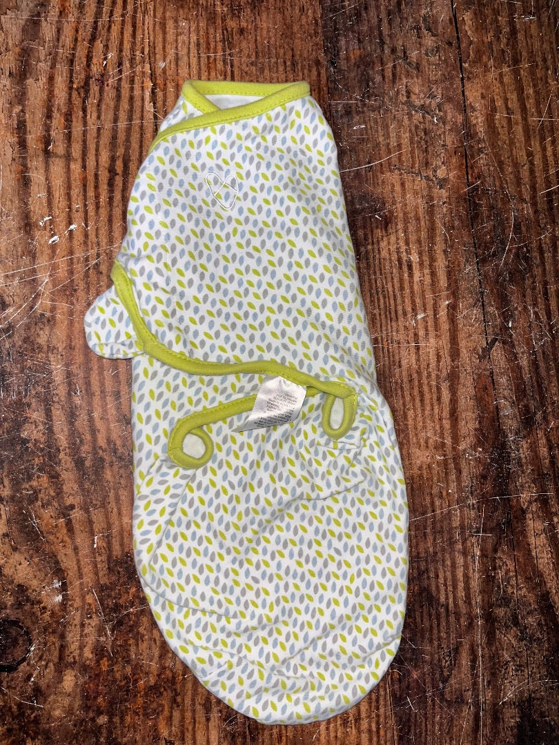 GREEN SWADDLE ME PRINT SWADDLE, BOY NB-3M
