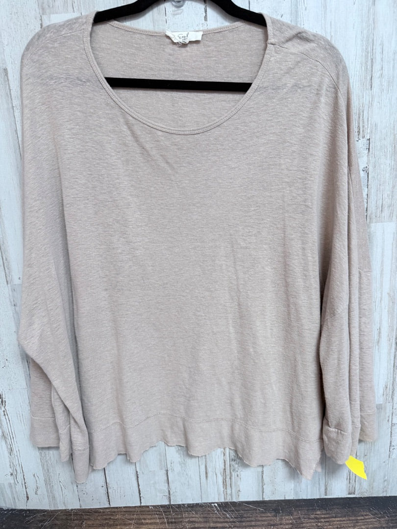TAN EASEL SHEER COTTON TOP, LADIES M