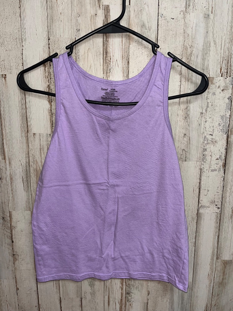 PURPLE HANES COTTON TANK, GIRL 14/16