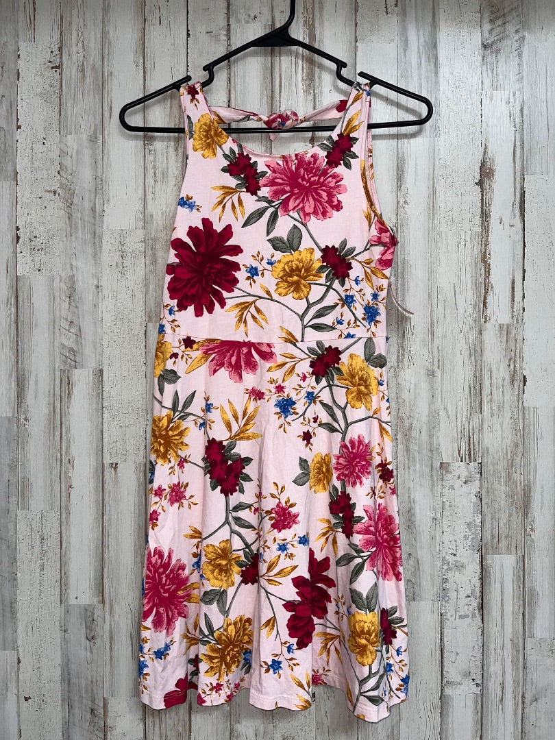 PINK OLD NAVY FLORAL COTTON TANK DRESS, GIRL 14