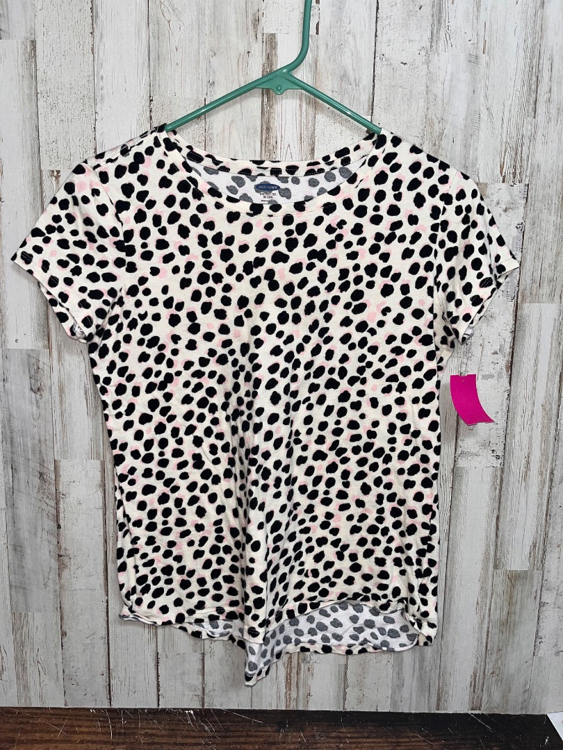 TAN OLD NAVY SPOTTED COTTON TEE, GIRL 14
