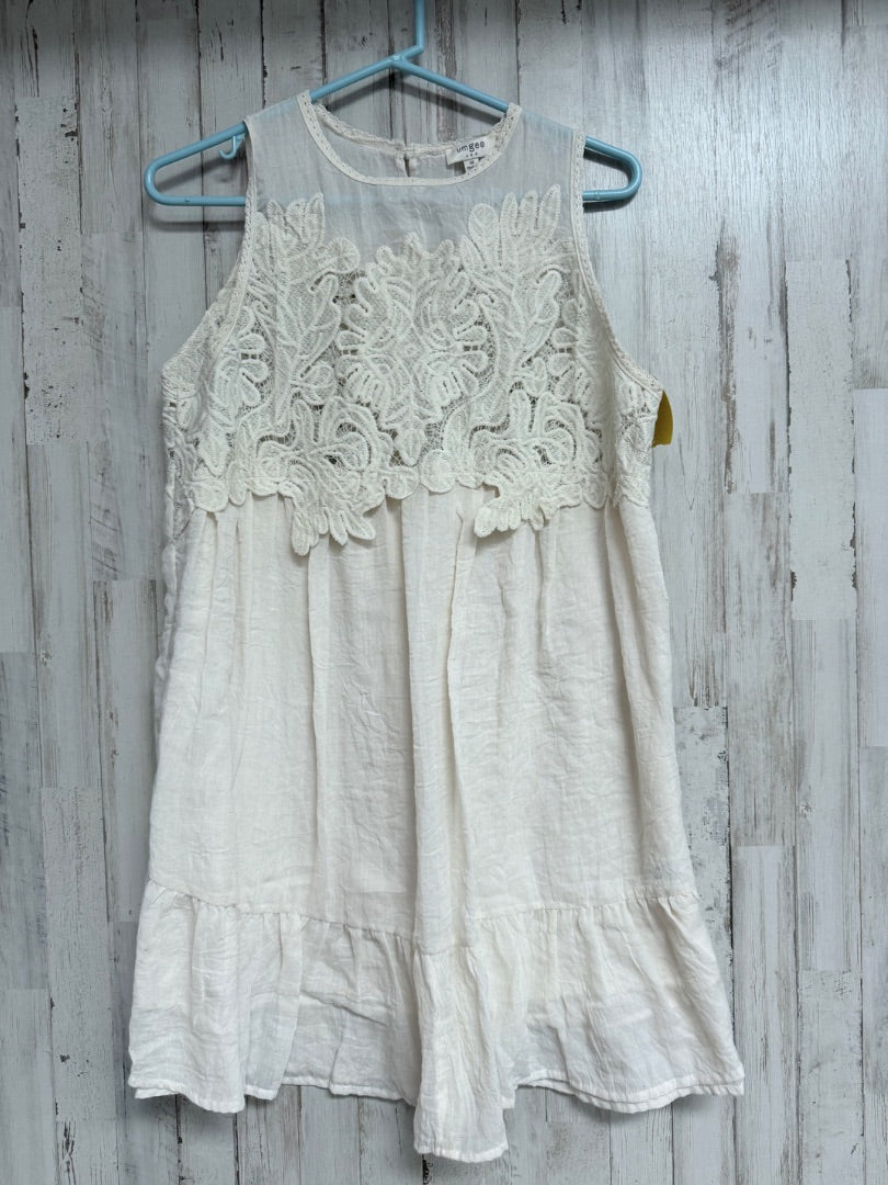 CREAM UMGEE LACE SHEER DRESS, LADIES M