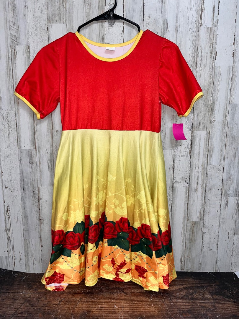 RED/YELLOW BOUTIQUE BEAUTY AND THE BEAST TWIRL DRESS, GIRL 14/16