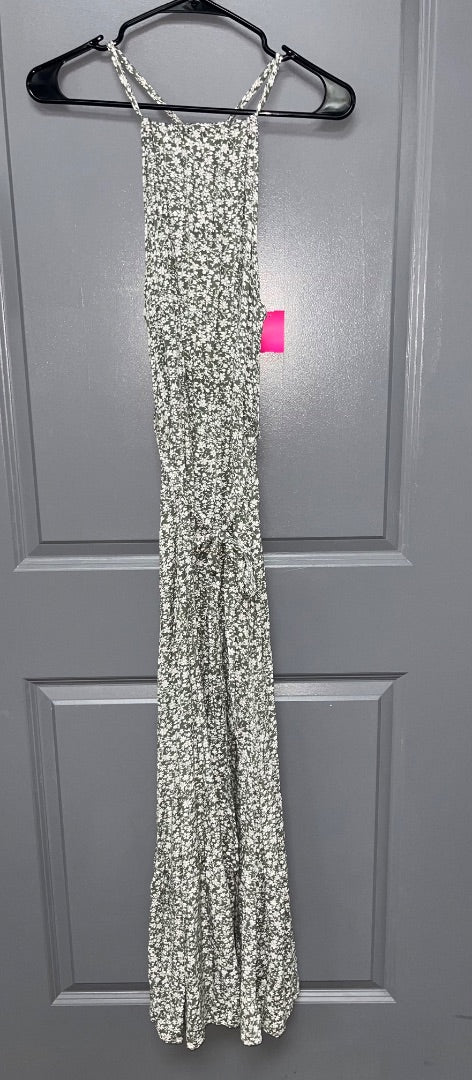 GREEN SHEIN FLORAL BELTED MAXI, LADIES M