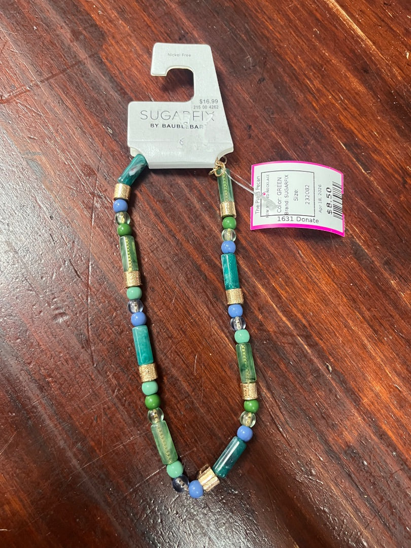 GREEN SUGARFIX NEW BEADED NECKLACE