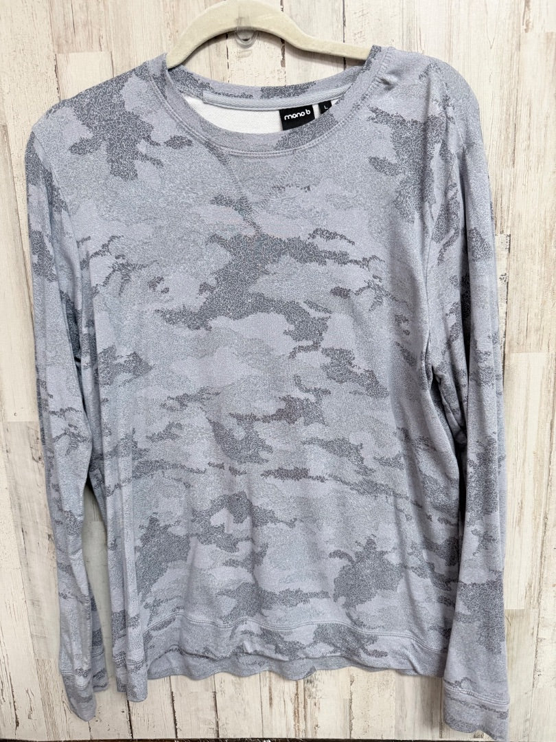 GREY MONO B PRINTED TOP, LADIES L