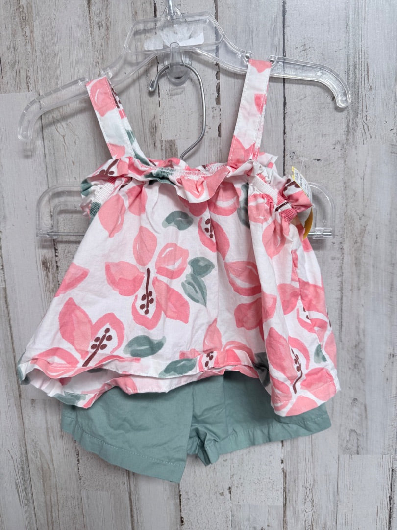 PINK CARTERS FLORAL 2PC SET, GIRL 18M