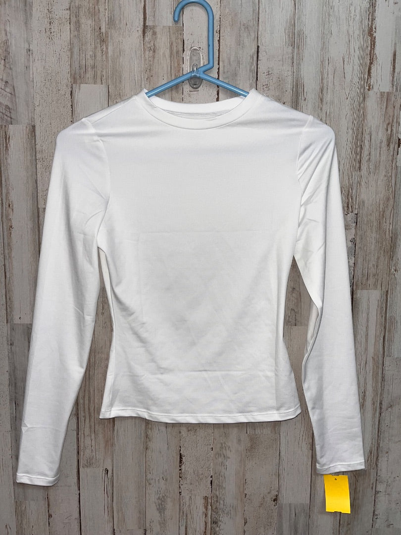 WHITE AUTOMET DRY FIT LONG SLEEVE TOP, LADIES XS