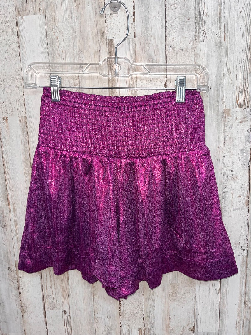 PURPLE TCEC SHIMMER BUTTERFLY SHORTS, LADIES S