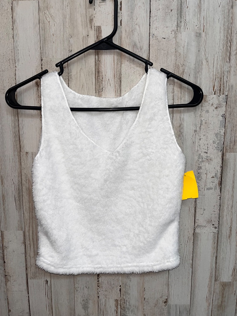 WHITE SHEIN FUZZY TANK, LADIES S