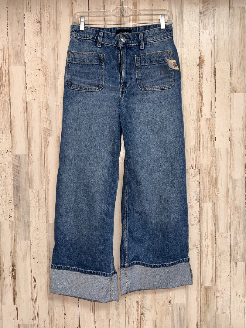 DENIM FREE ASSEMBLY SZ 4 CUFF JEANS, LADIES S