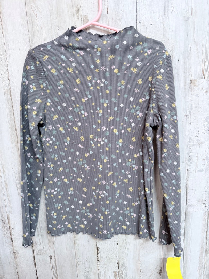 GREY LITTLE CO FLORAL RIBBED TOP, GIRL 6