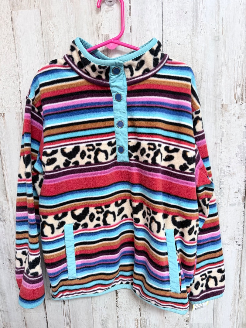 BLUE CRUEL GIRLS SHERPA STRIPE PULLOVER, GIRL 6/7