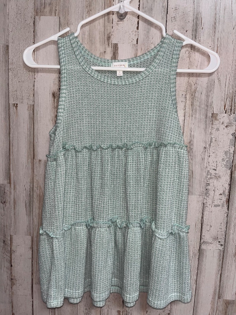 TEAL HAYDEN GIRLS TIER TANK, GIRLS 10