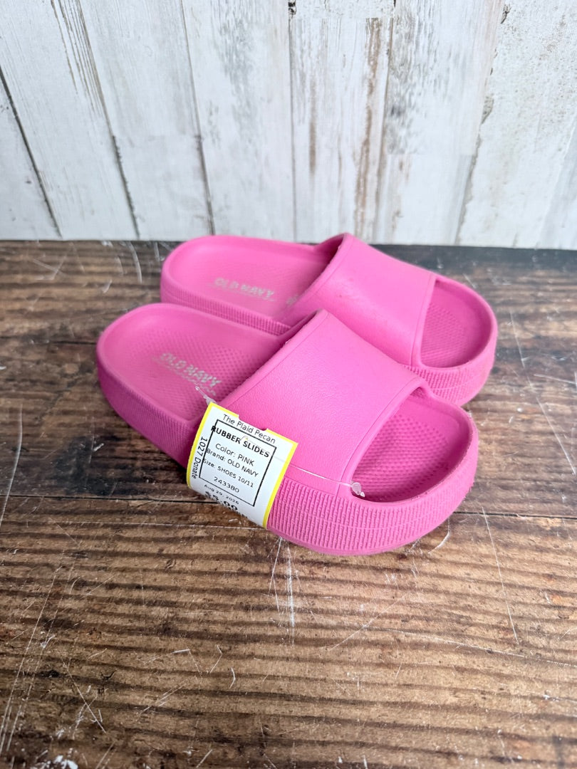 PINK OLD NAVY RUBBER SLIDES, SHOES 10/11