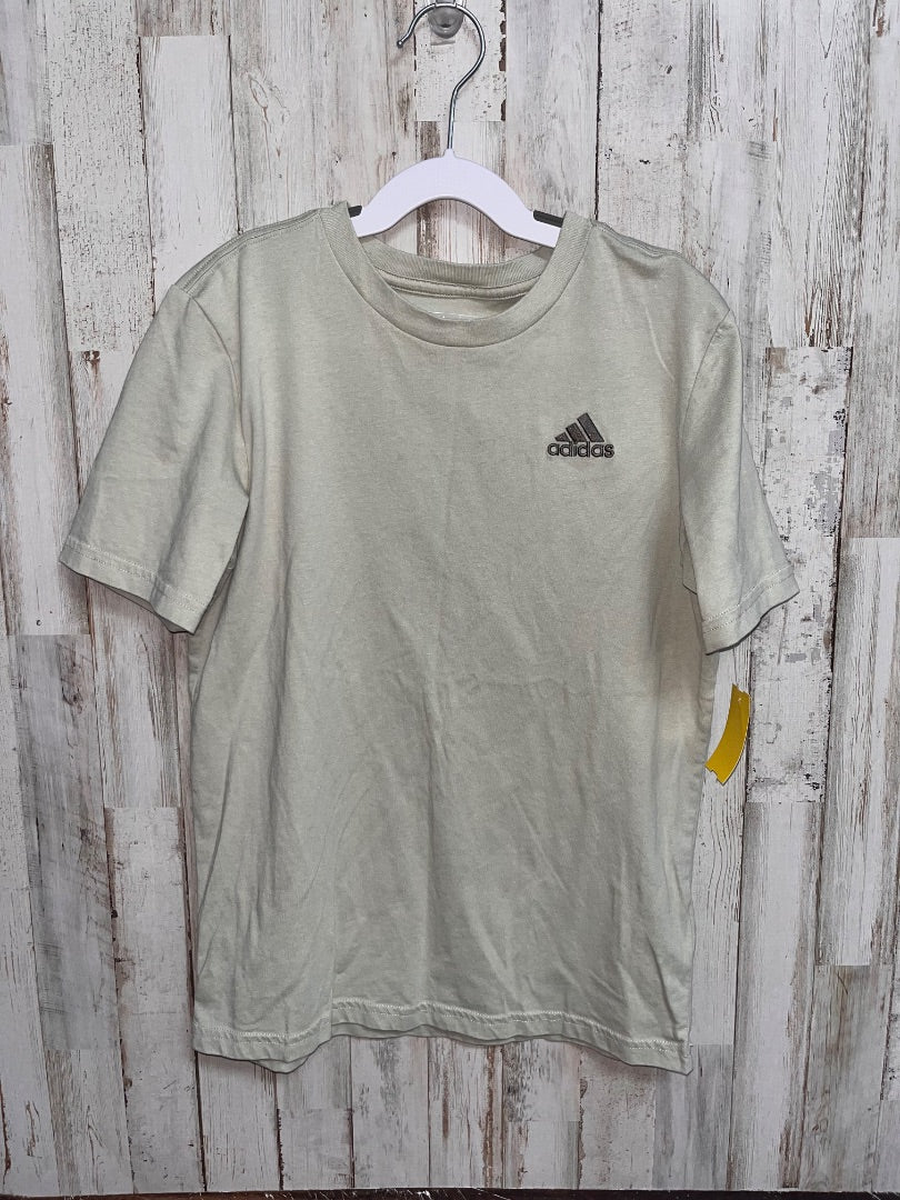 LIGHT GREEN ADIDAS LOGO STITCH TEE, BOY 10/12