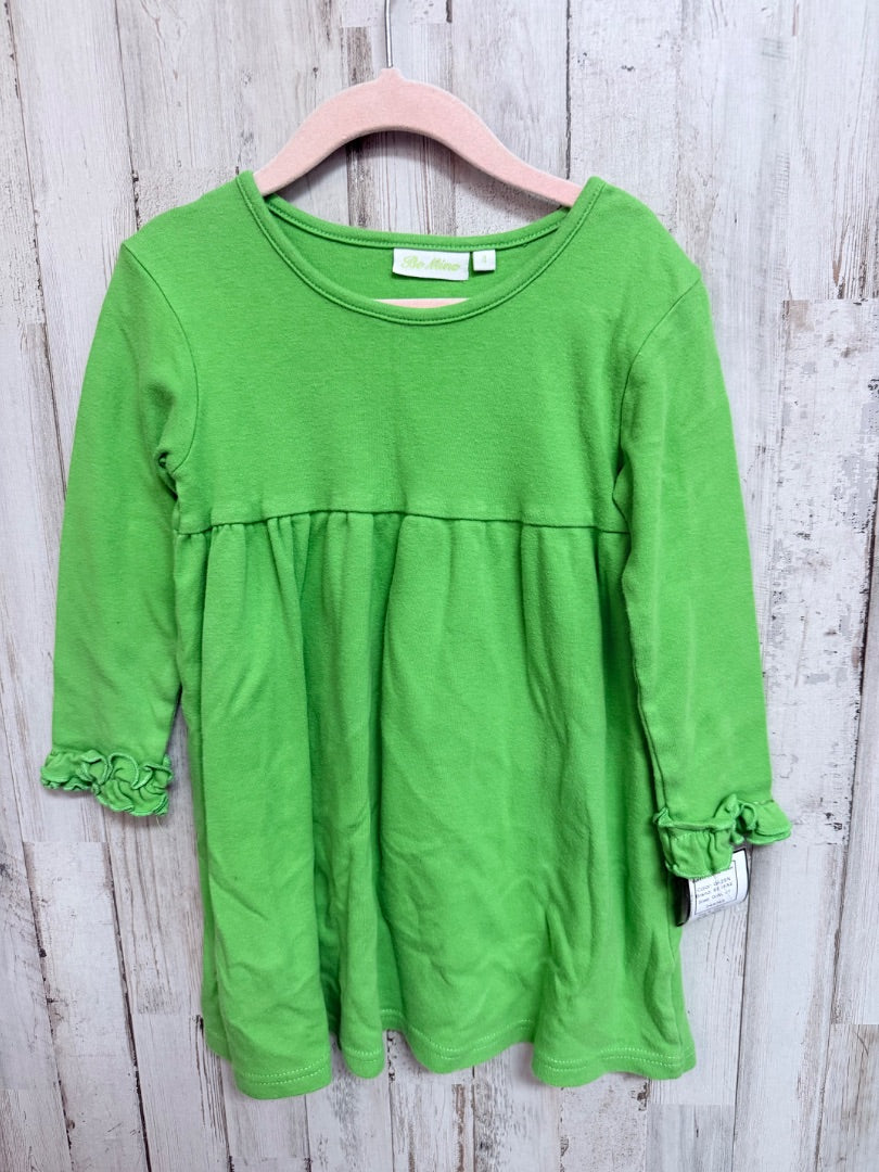 GREEN BE MINE RUFFLE SLEEVE TUNIC, GIRL 4T