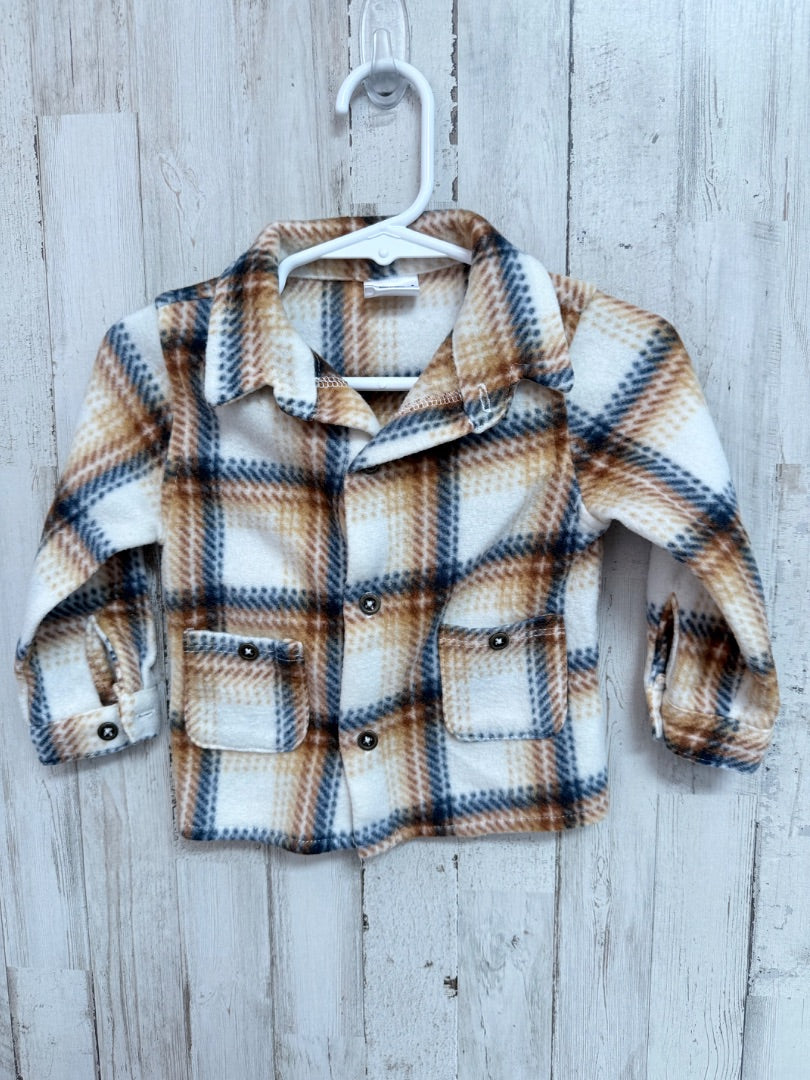 TAN BON BE BE PLAID SHACKET, BOYS 18M