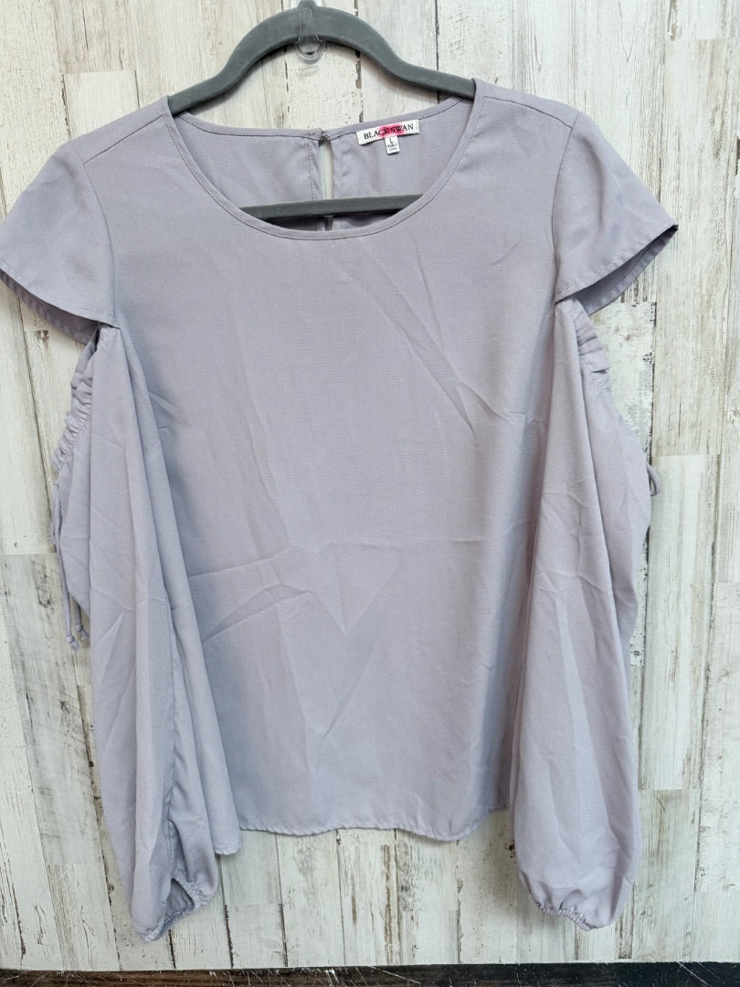 GREY BLACK SWAN COLD SHOULDER TOP, LADIES L