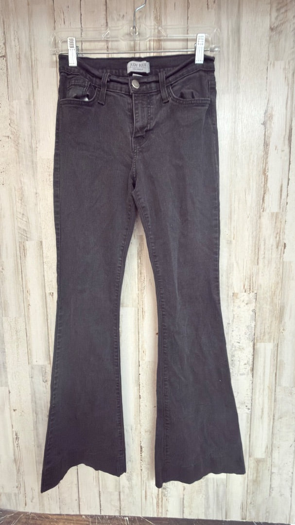 BLACK JUDY BLUE SZ5 FLARE JEANS, LADIES M