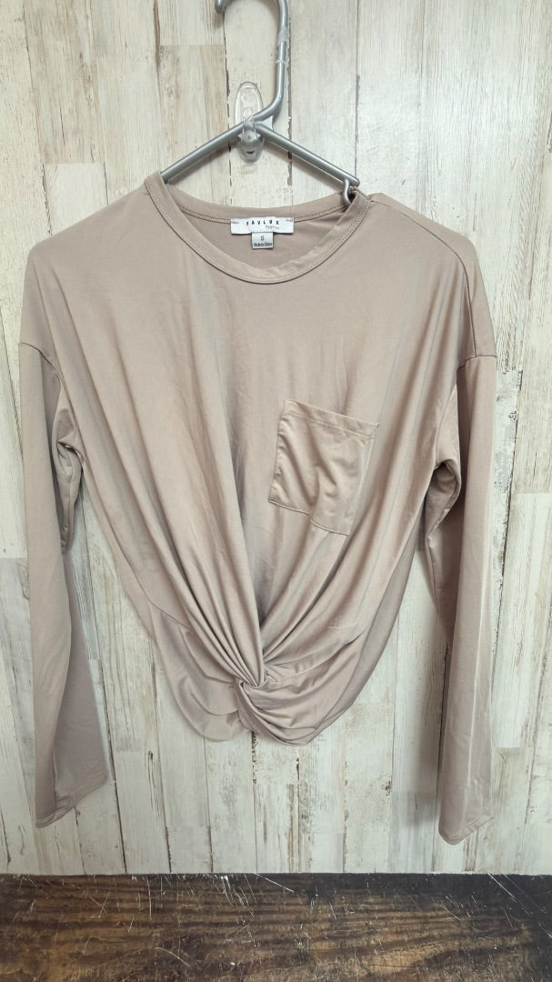 BEIGE FAVLUX POCKET KNOT LONG SLEEVE, LADIES S
