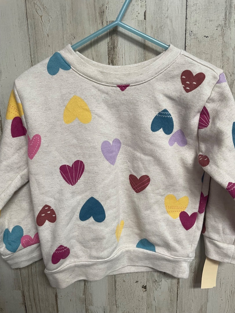Grey Garanimals 2t Heart Sweatshirt, Girl 2T