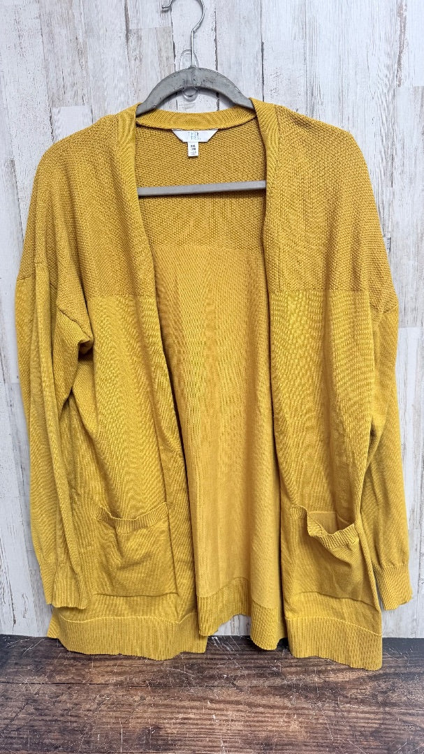 YELLOW TIME & TRU KNIT CARDIGAN, LADIES 2X