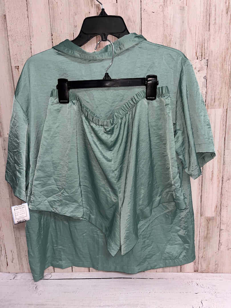 GREEN AUDEN SILKY PJ SET, LADIES M