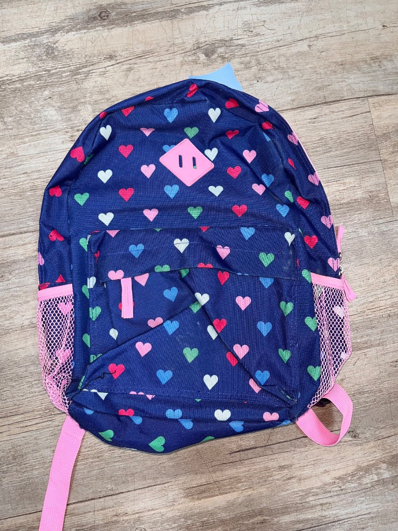 NAVY/PINK HEART TODDLER BACKPACK