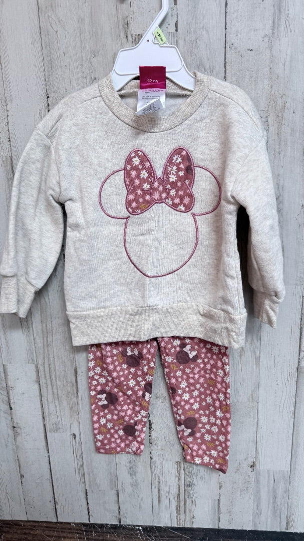 BEIGE DISNEY MINNIE 2PC SET, GIRLS 12M