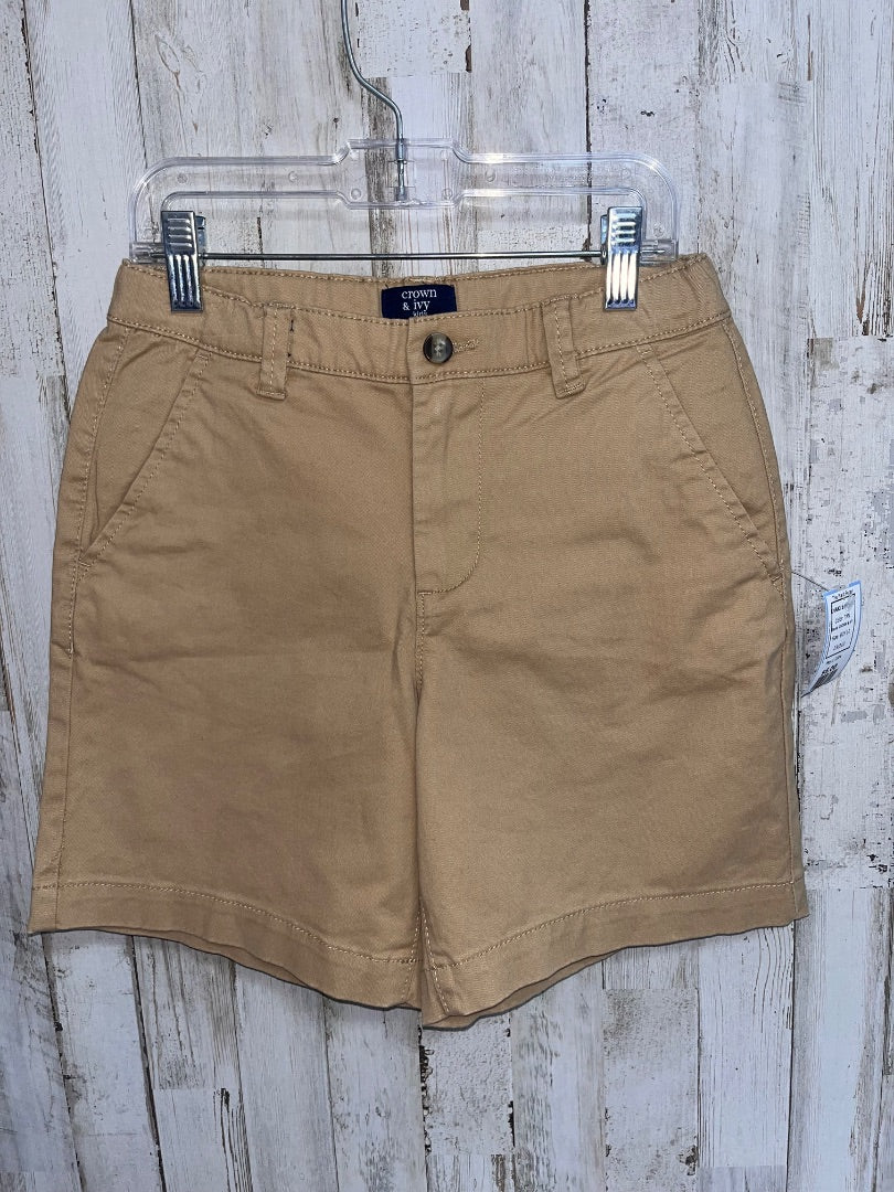 TAN CROWN & IVY KHAKI SHORTS, BOY 10