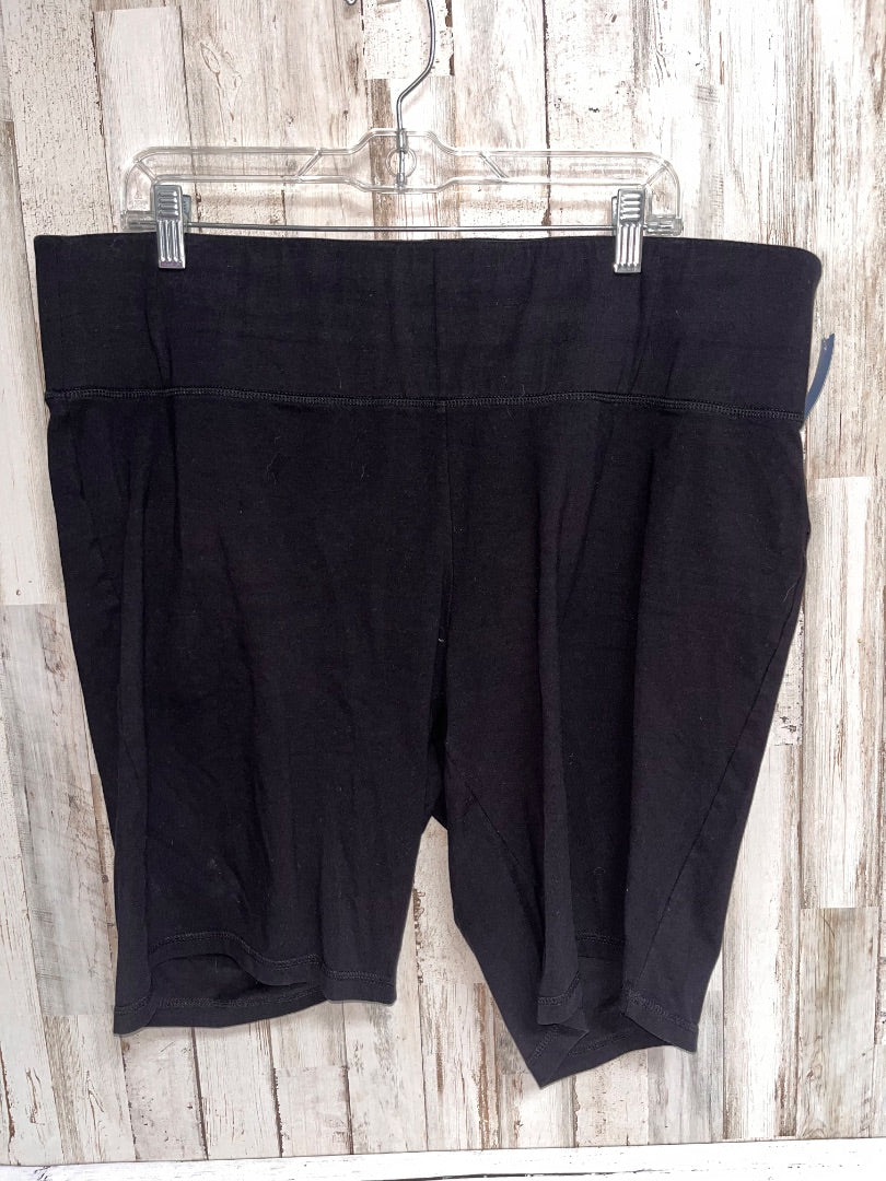 BLACK LIVI COTTON BIKER SHORTS 22/24, LADIES 3X