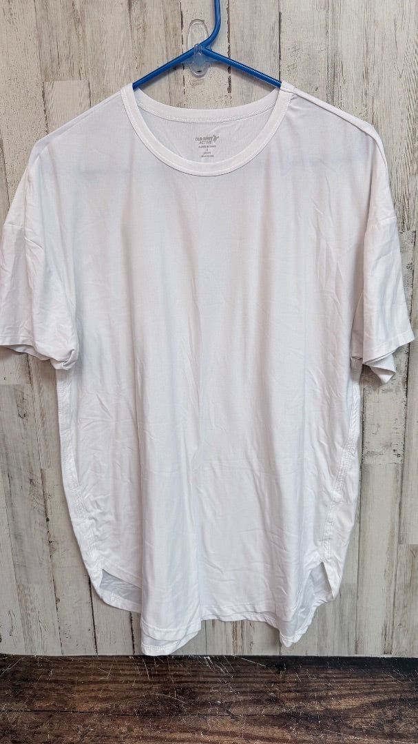 WHITE OLD NAVY SOFT ATHLETIC TEE, LADIES S