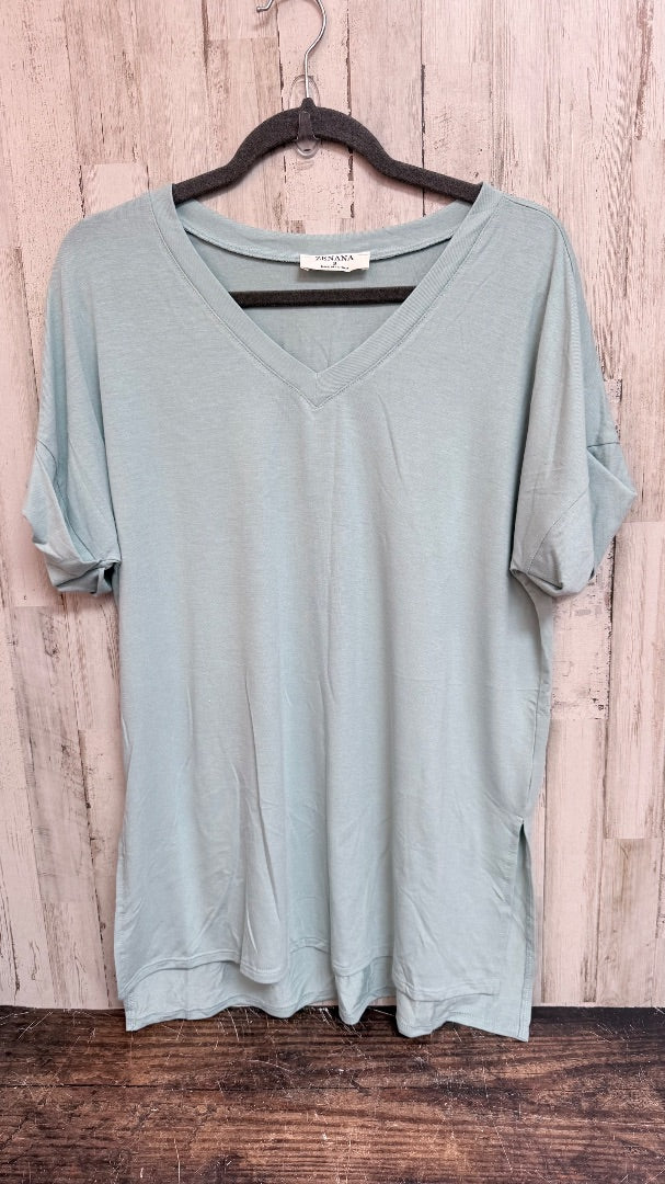 BLUE ZENANA VNECK TUNIC, LADIES S