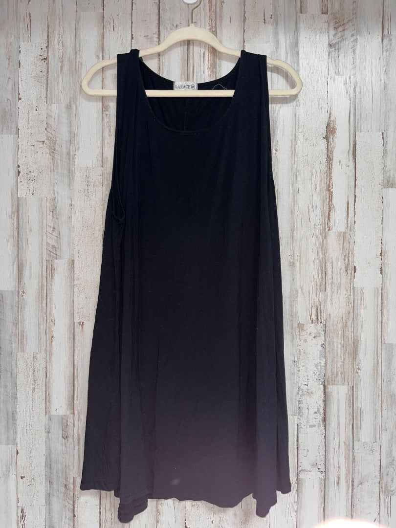 BLACK LARACE SOFT TANK TUNIC, LADIES 4X