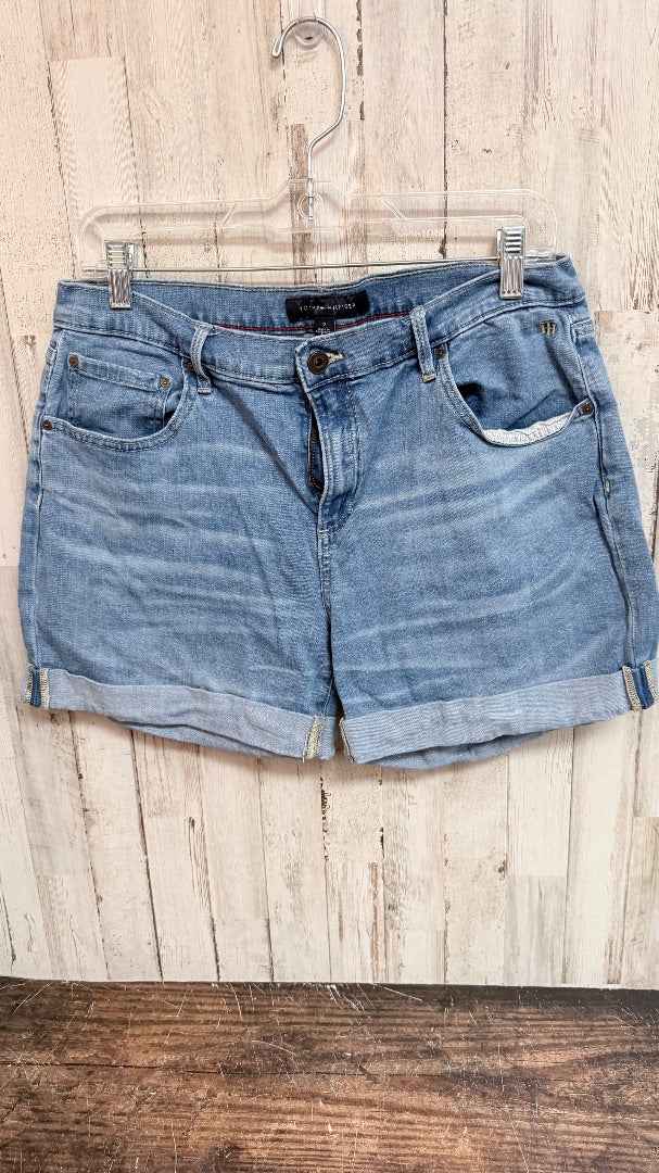 DENIM TOMMY HILFIGER SZ12 CUFF SHORTS, LADIES L