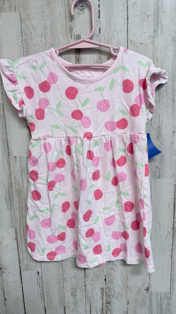 PINK GARANIMALS CHERRY COTTON DRESS, GIRL 3T