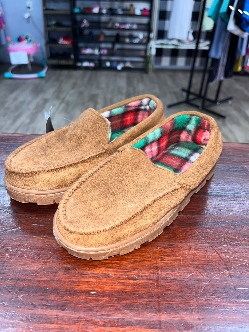 BROWN SUEDE HOUSE SHOES, SHOES 13/1