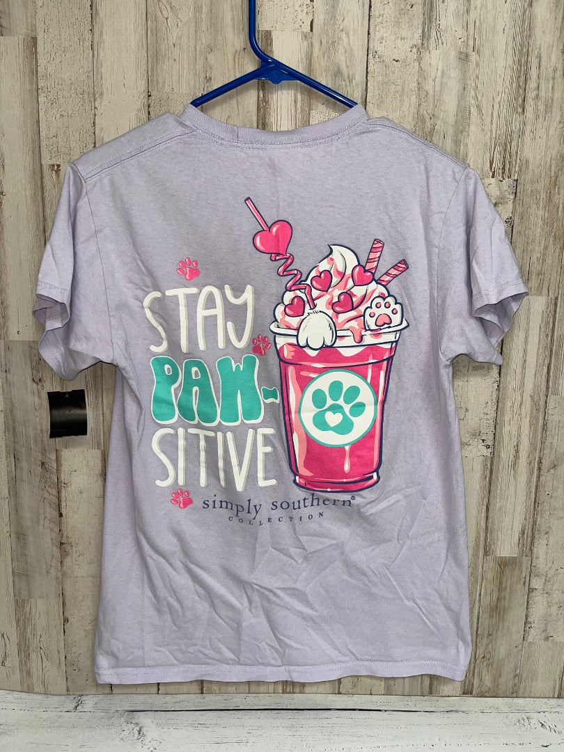 LILAC SIMPLY SOUTHERN STAY PAWSITIVE TEE, LADIES S