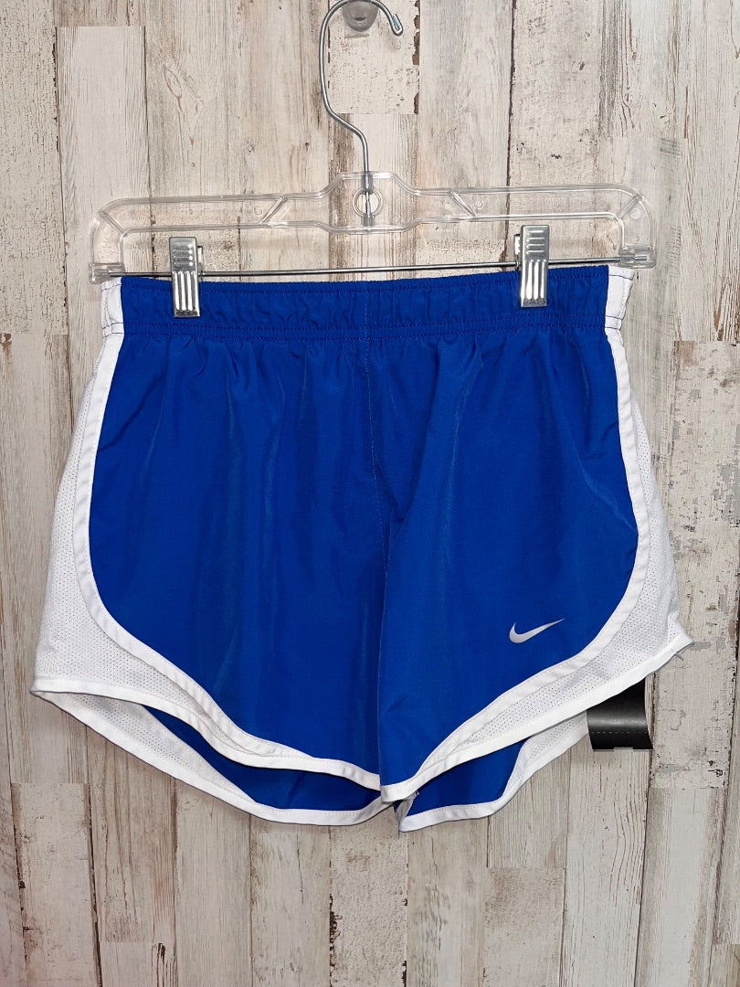 BRIGHT BLUE/WHITE NIKE DRY FIT SHORTS, LADIES S