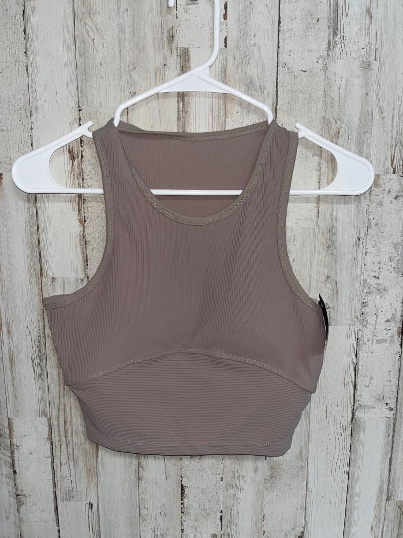 TAUPE RIBBED CROP TANL, LADIES S