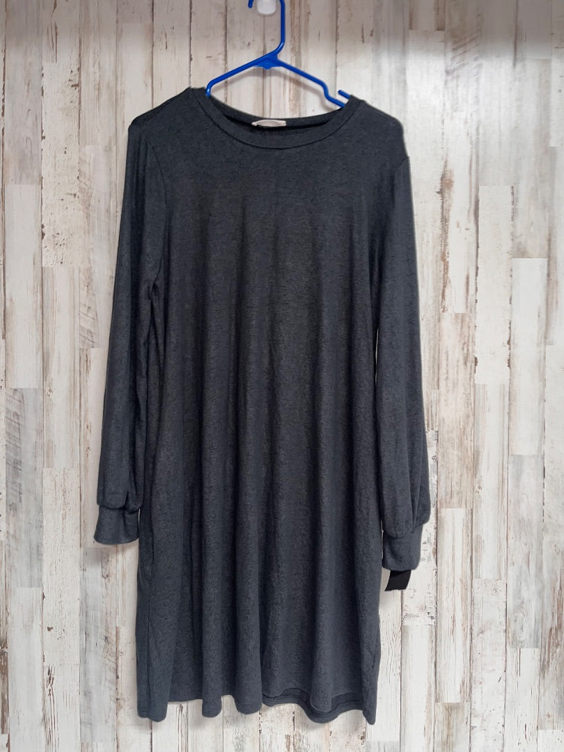GREY YOU & ME LONG SLEEVE DRESS, LADIES L