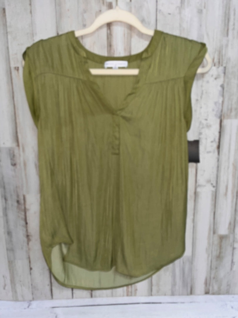 OLIVE MAISON D AMELIE SILKY V NECK BLOUSE, LADIES XS