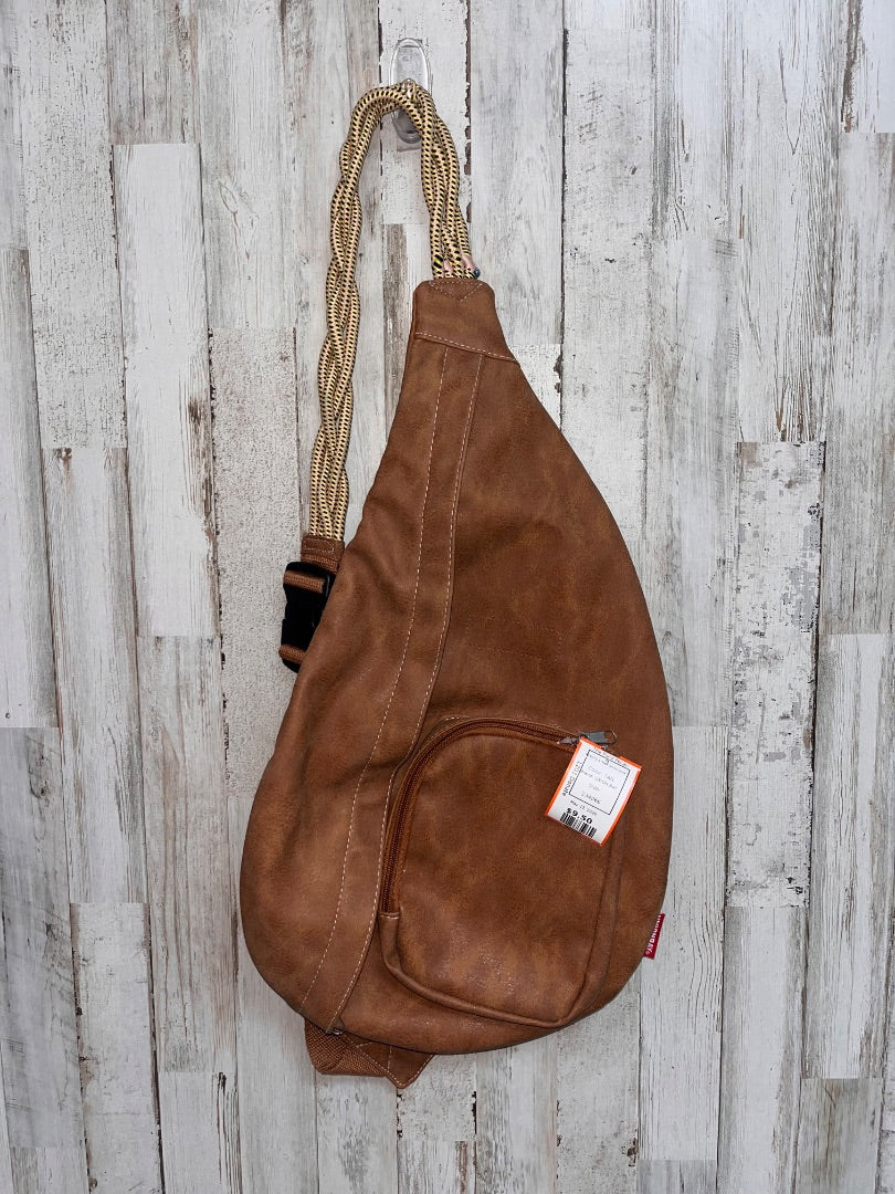 TAN UNION BAY BRAIDED STRAP CROSS BODY