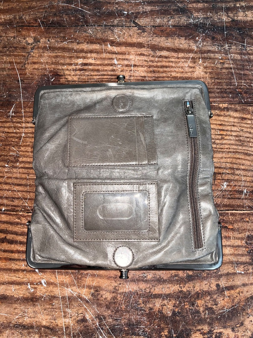 OLIVE HOBO DOUBLE FOLD CLUTCH WALLET