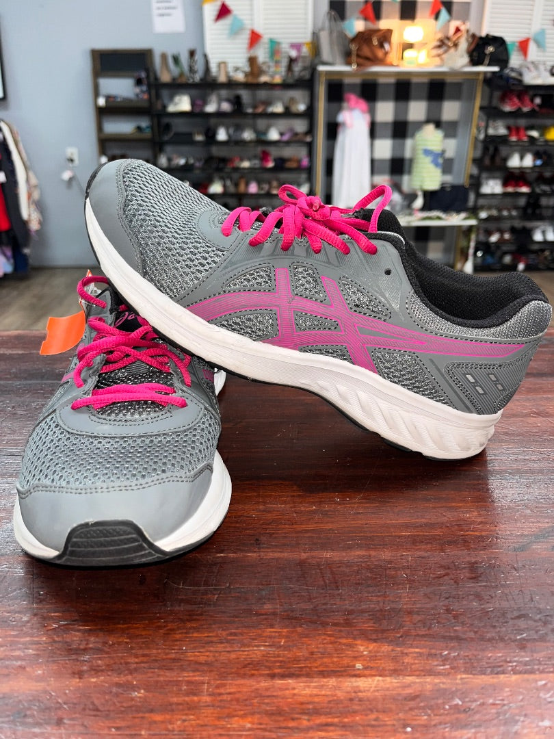 GREY/PINK ASICS SNEAKERS, SHOES A9