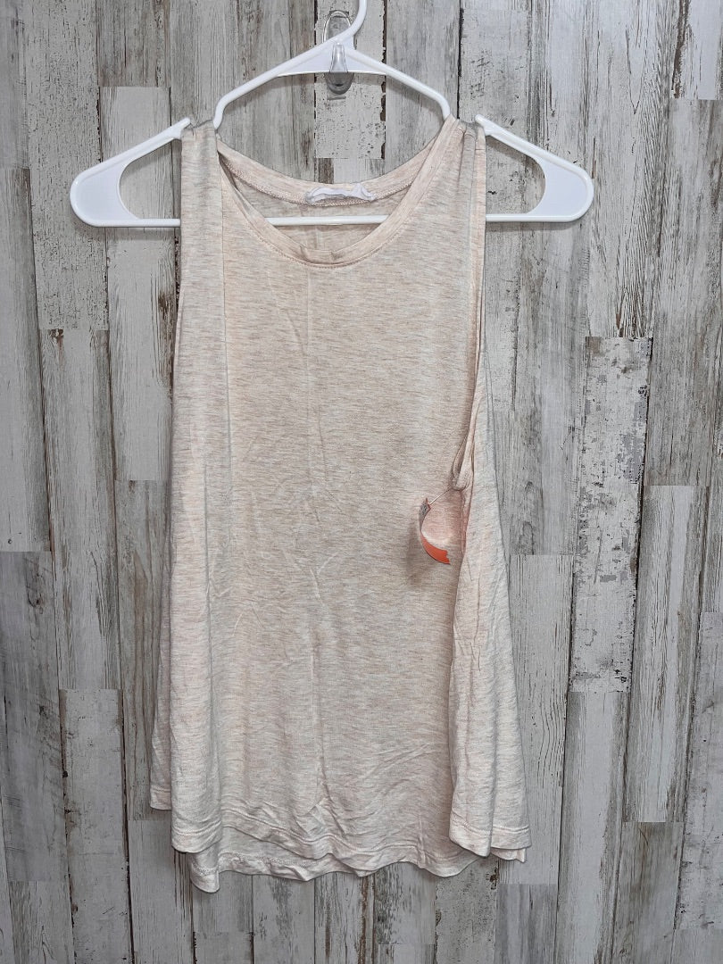 TAN DOUBLE ZERO SOFT HEATHER TANK, LADIES L