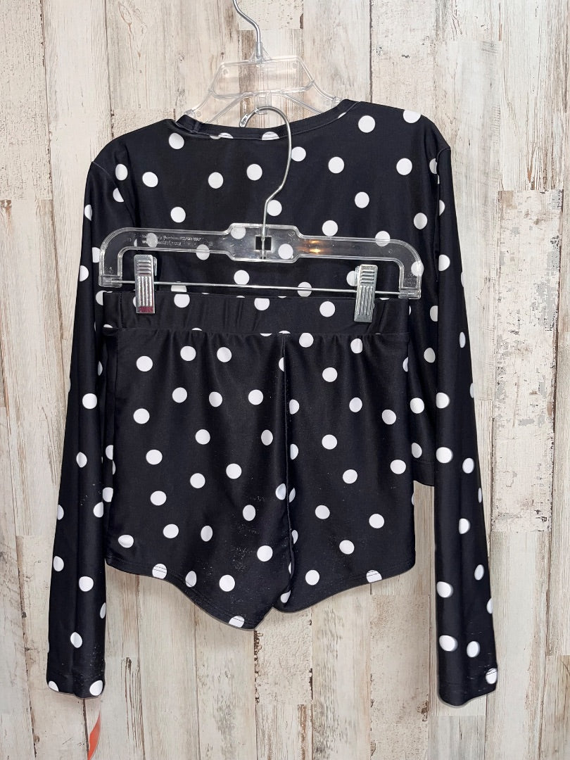 BLACK OLD NAVY 2PC DOTTED SWIM, GIRL 8