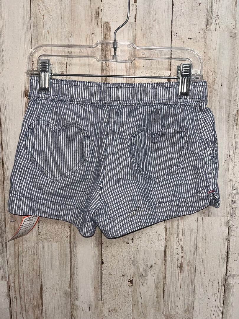 BLUE BODEN STRIPE CHAMBRAY SHORTS, GIRL 8